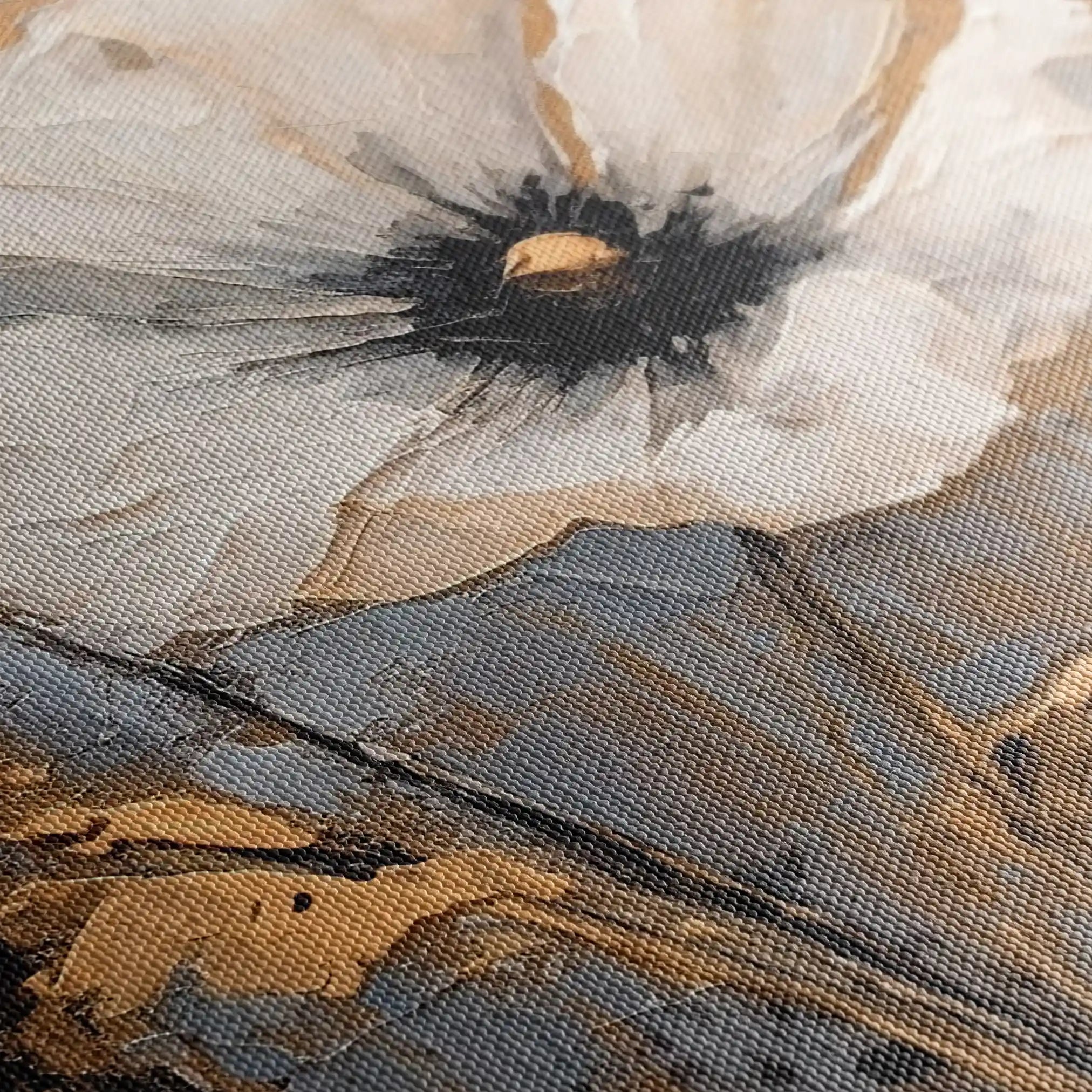 Floral 228 Canvas Art 60 x 40 cm / Black