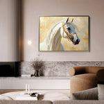 Horses 228 Canvas Art 18" x 24" / 45 x 60 cm / Black
