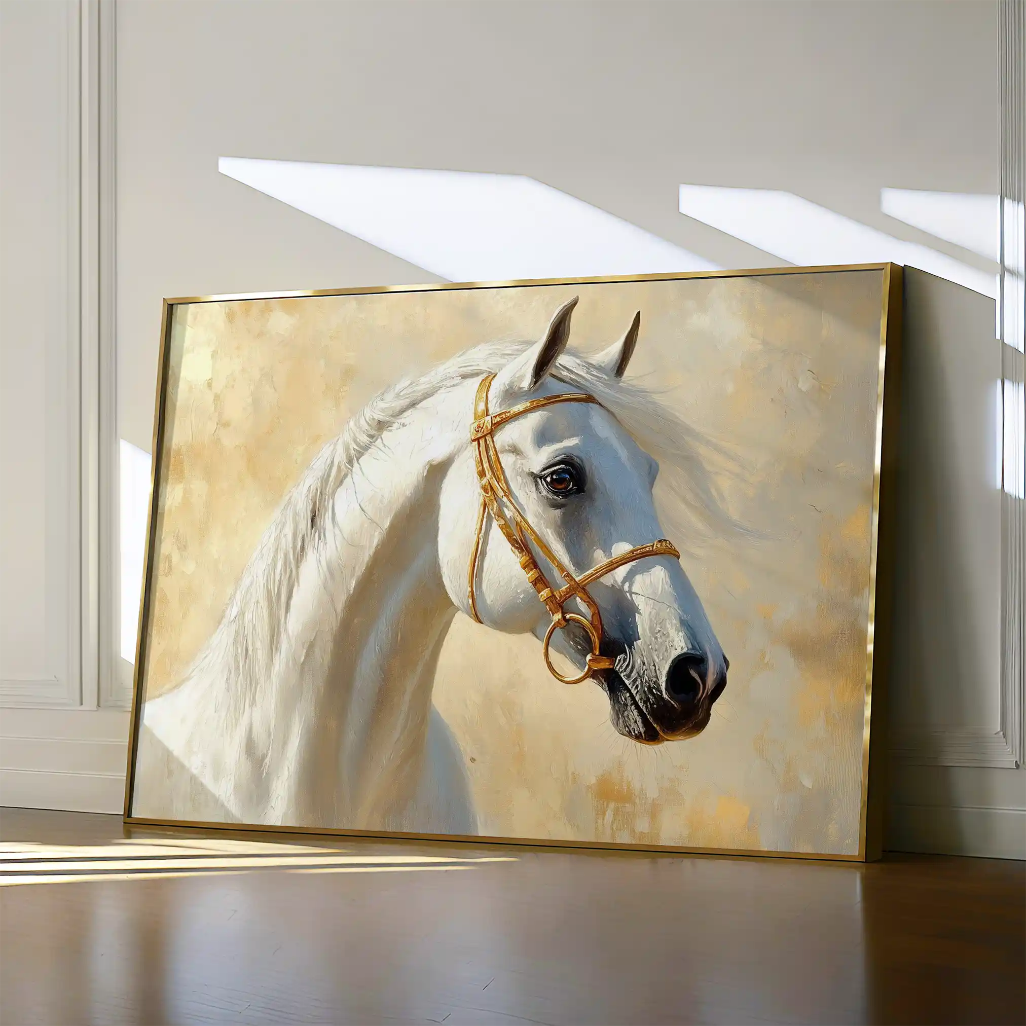 Horses 228 Canvas Art 60 x 40 cm / Black