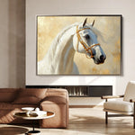 Horses 228 Canvas Art 60 x 40 cm / Black