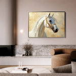 Horses 228 Canvas Art 60 x 40 cm / Black