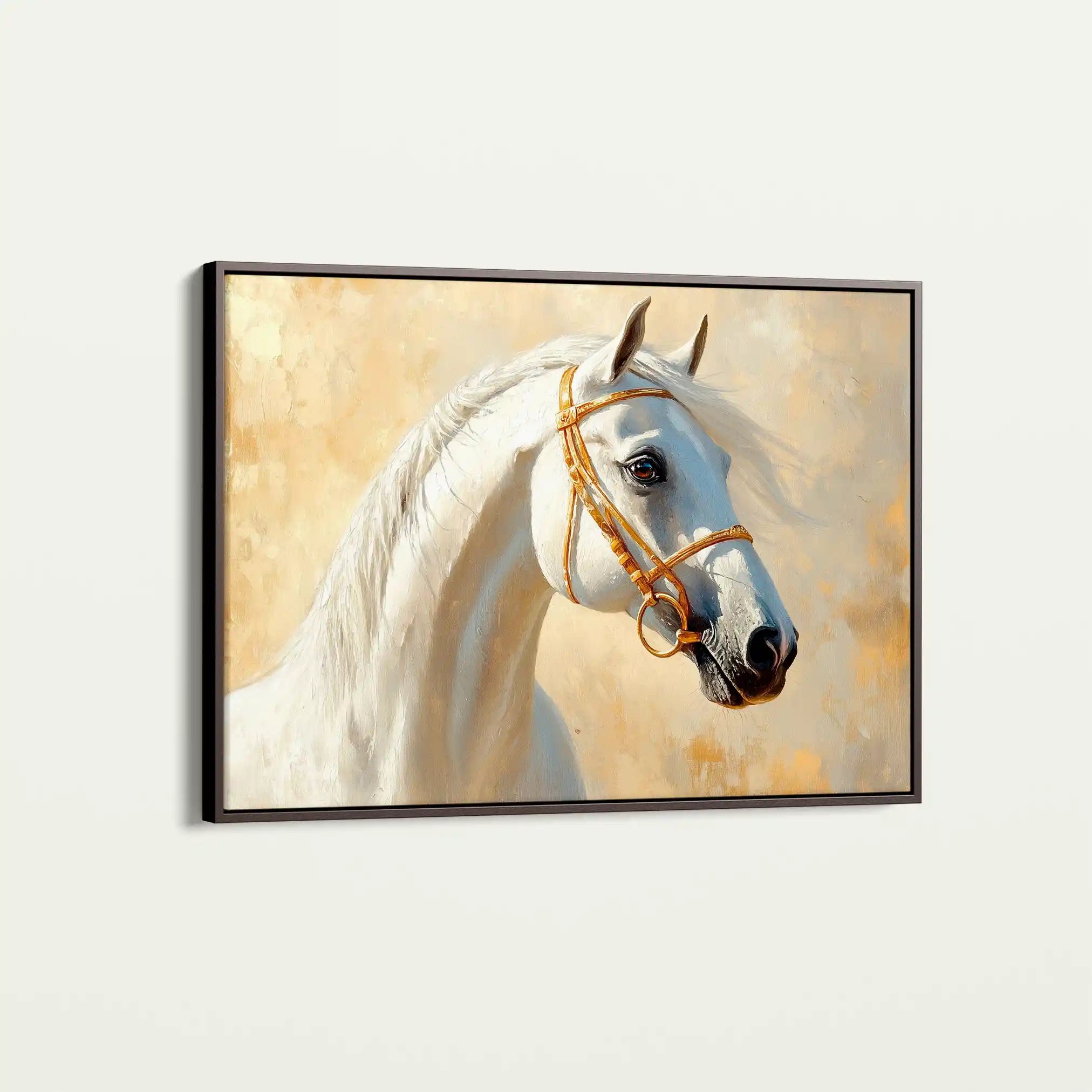 Horses 228 Canvas Art 60 x 40 cm / Black