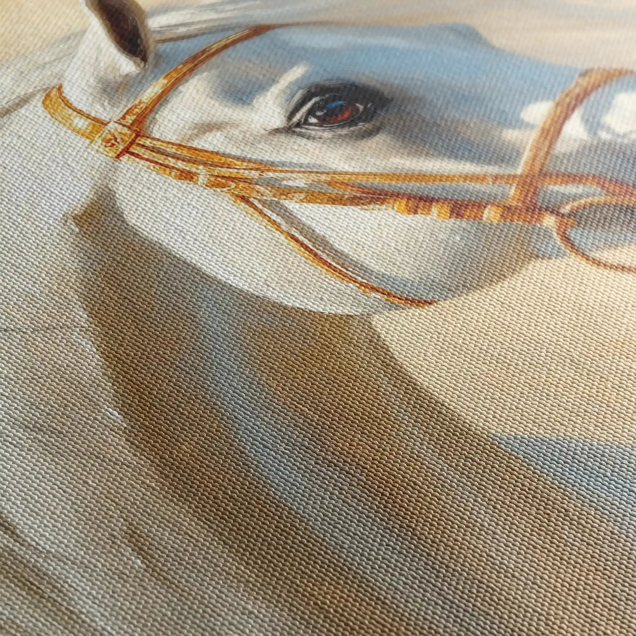 Horses 228 Canvas Art 60 x 40 cm / Black