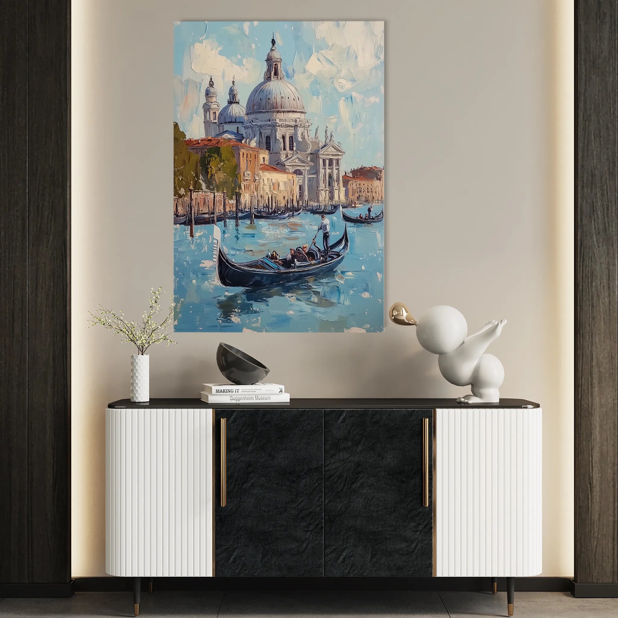 Landscape 228 Canvas Art 18" x 24" / 45 x 60 cm / Black