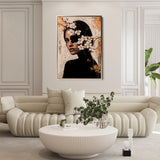 Portrait 228 Canvas Art 18" x 24" / 45 x 60 cm / Black