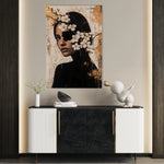 Portrait 228 Canvas Art 18" x 24" / 45 x 60 cm / Black