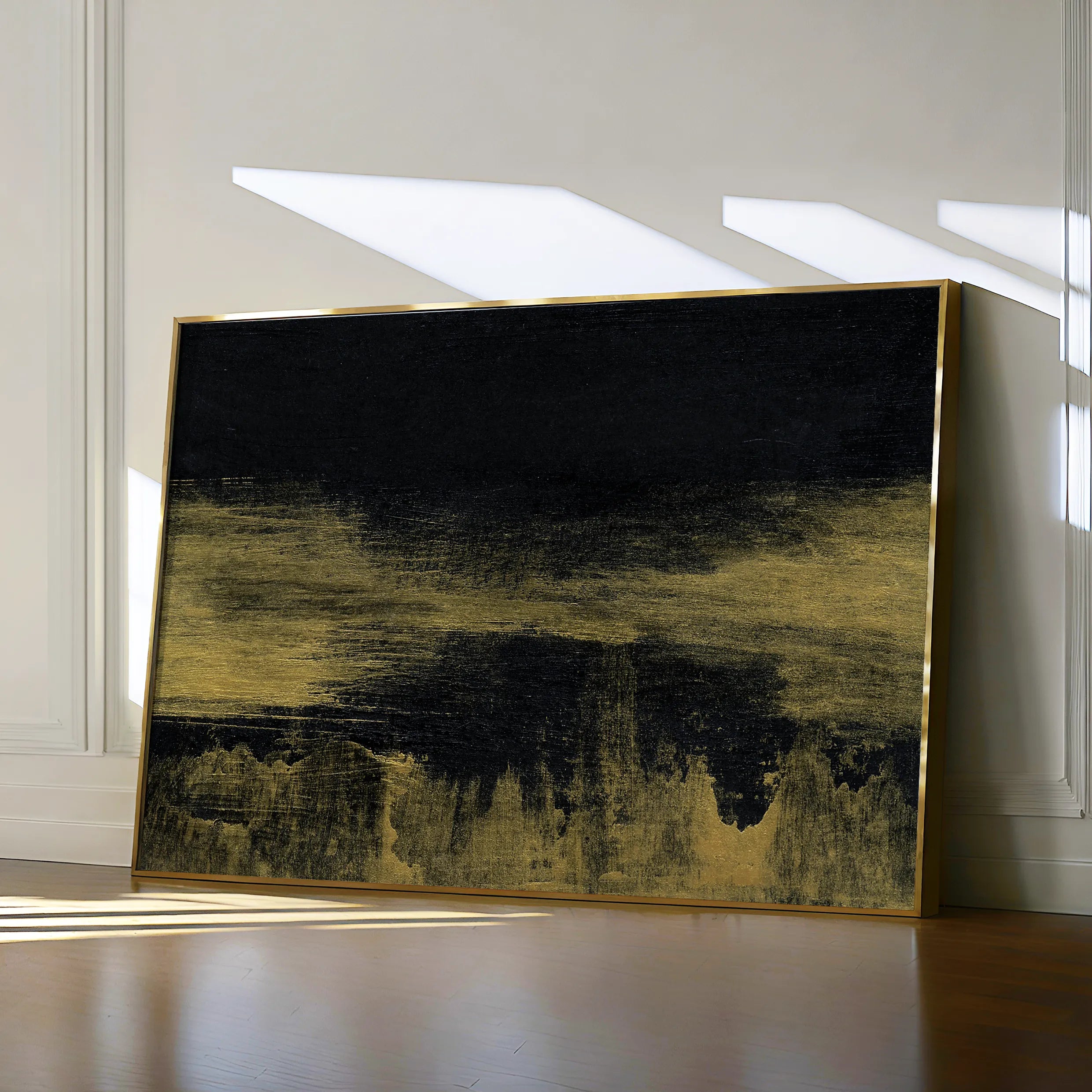 Abstract 229 Canvas Art 18" x 24" / 45 x 60 cm / Black