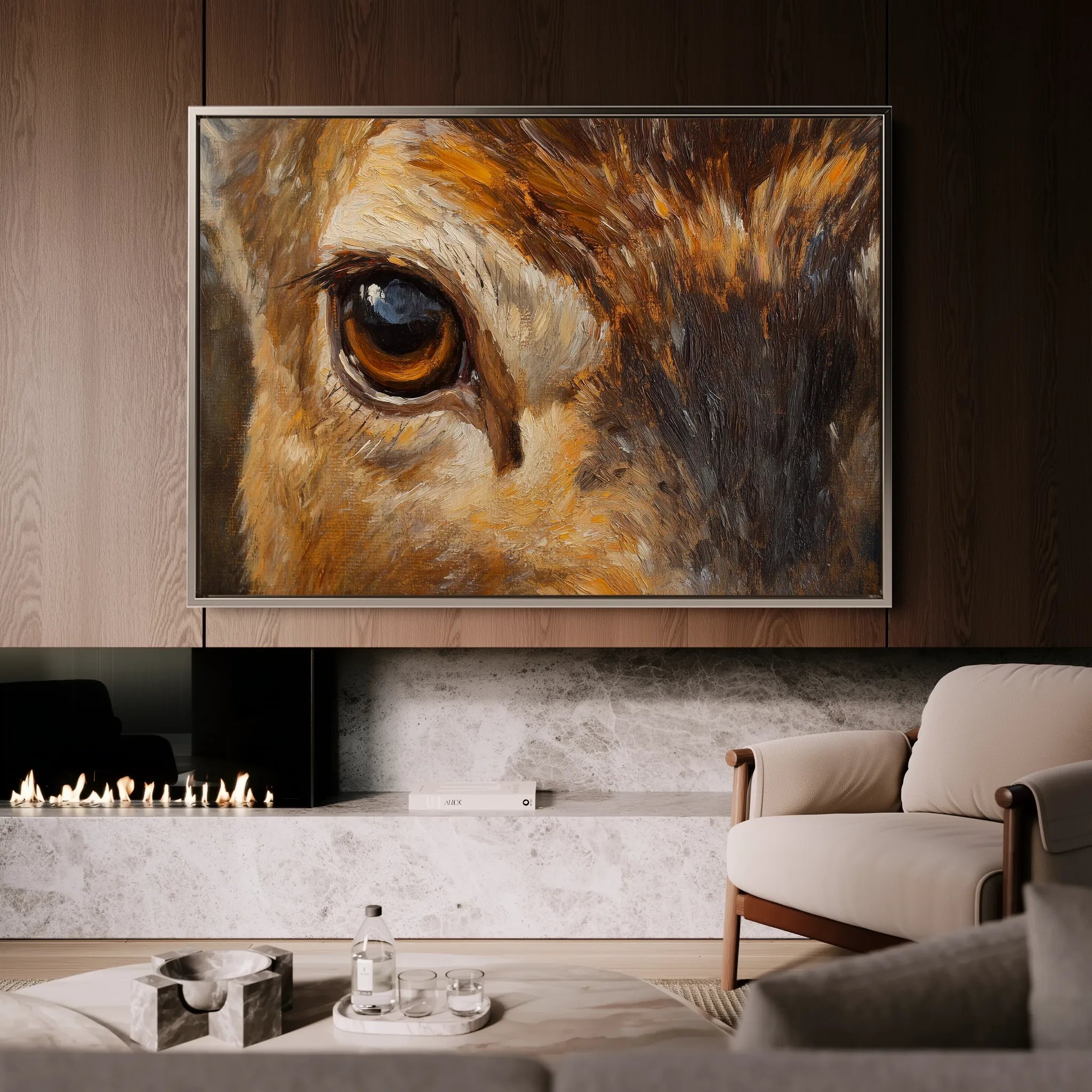 Animals 229 Canvas Art 18" x 24" / 45 x 60 cm / Black