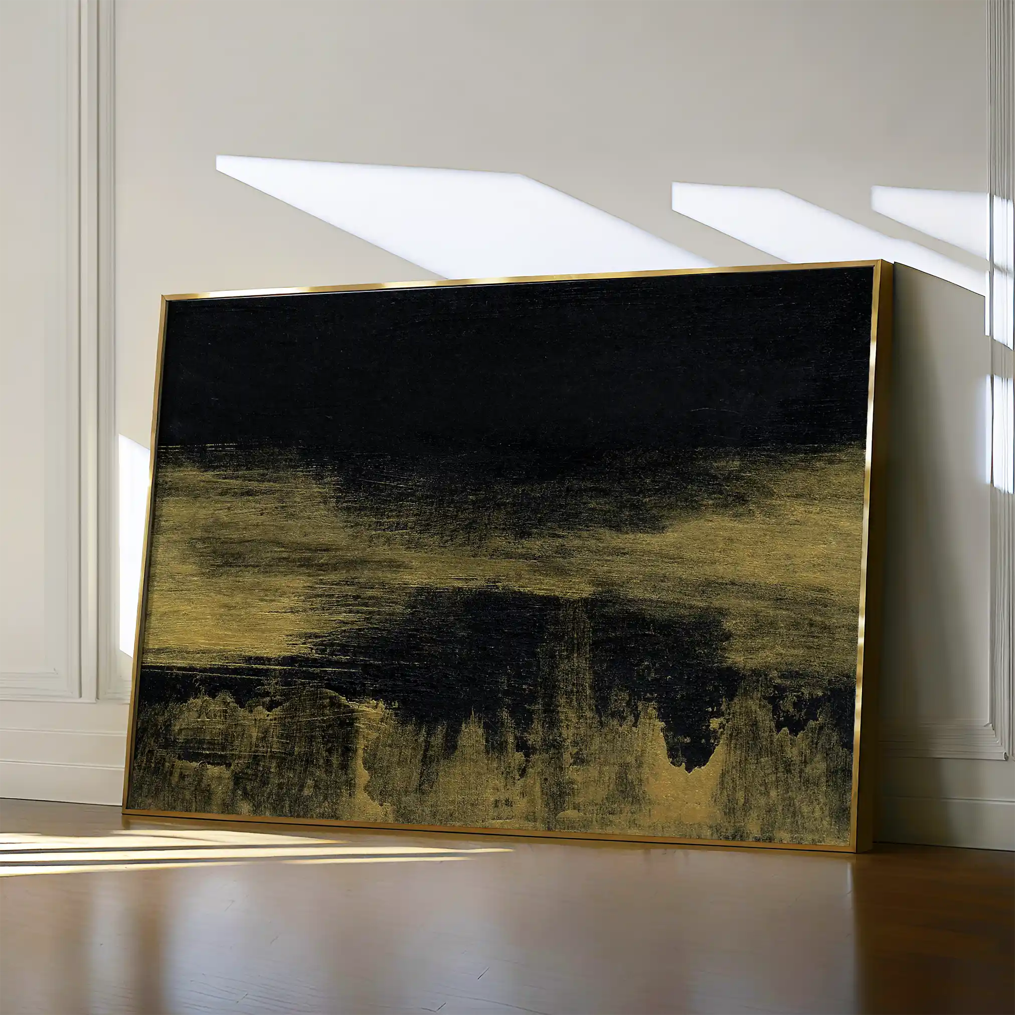 Abstract 229 Canvas Art 60 x 40 cm / Black