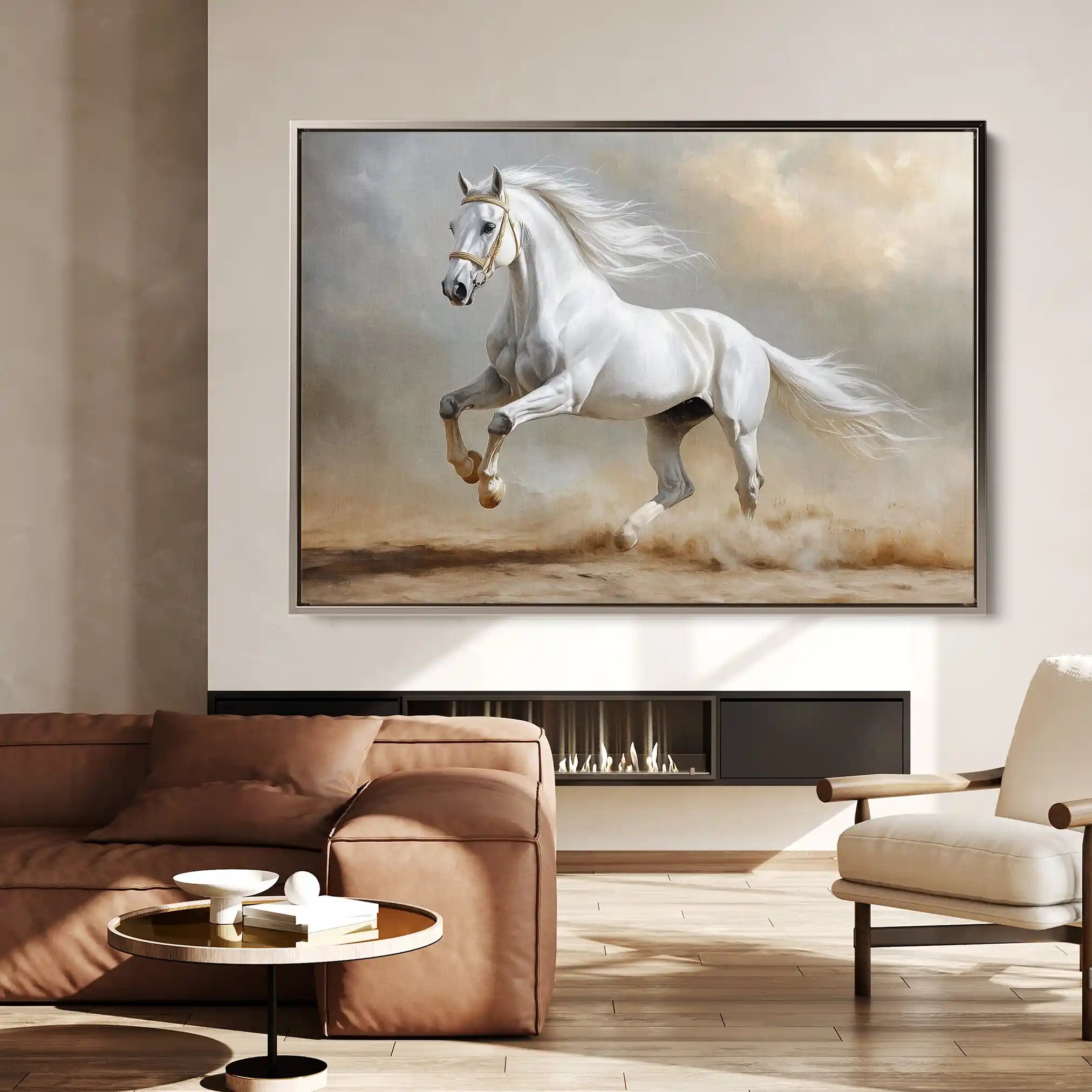 Horses 229 Canvas Art 60 x 40 cm / Black