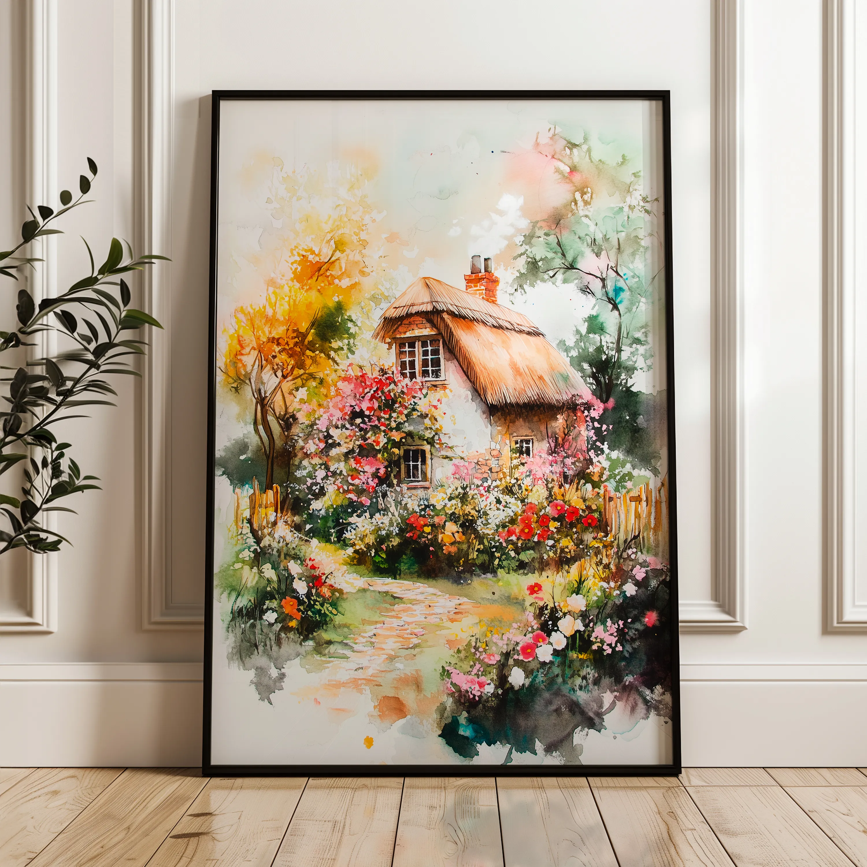 Landscape 229 Canvas Art 18" x 24" / 45 x 60 cm / Black