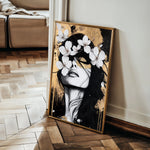 Portrait 229 Canvas Art 18" x 24" / 45 x 60 cm / Black