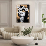 Portrait 229 Canvas Art 60 x 40 cm / Black