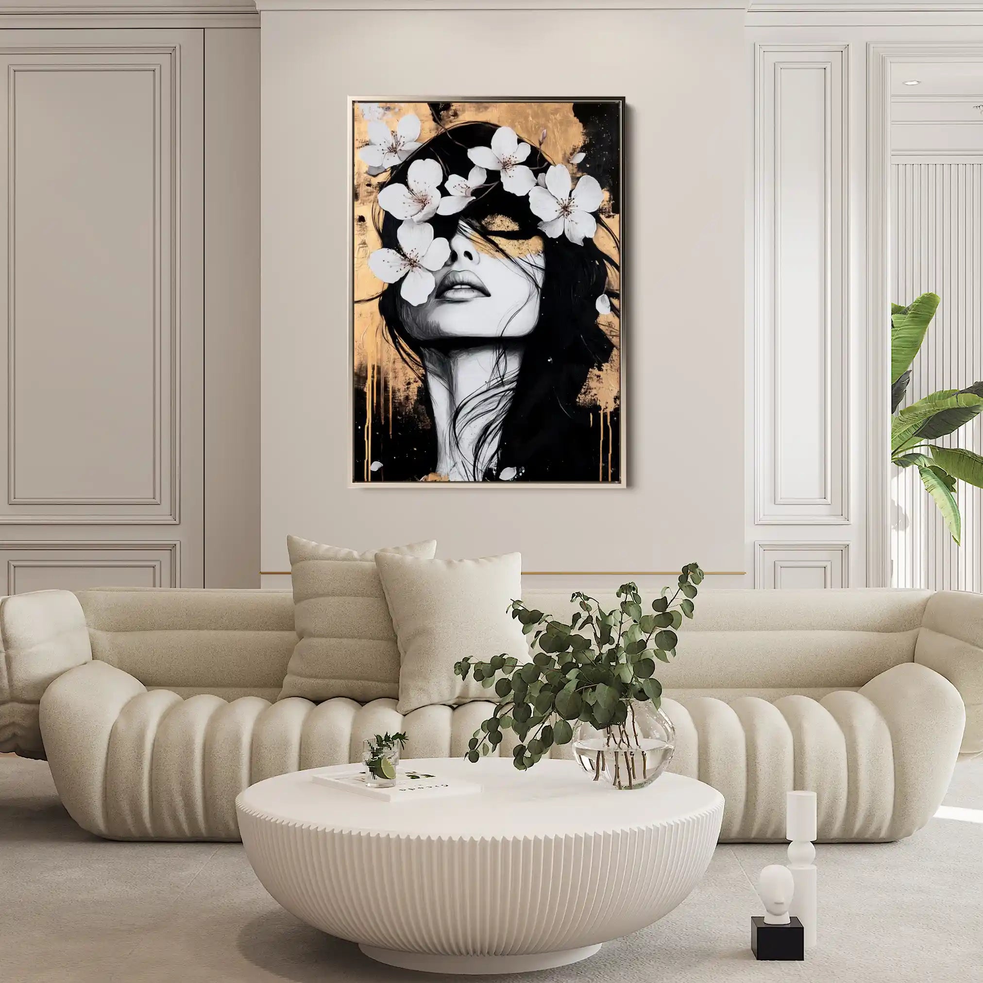 Portrait 229 Canvas Art 60 x 40 cm / Black