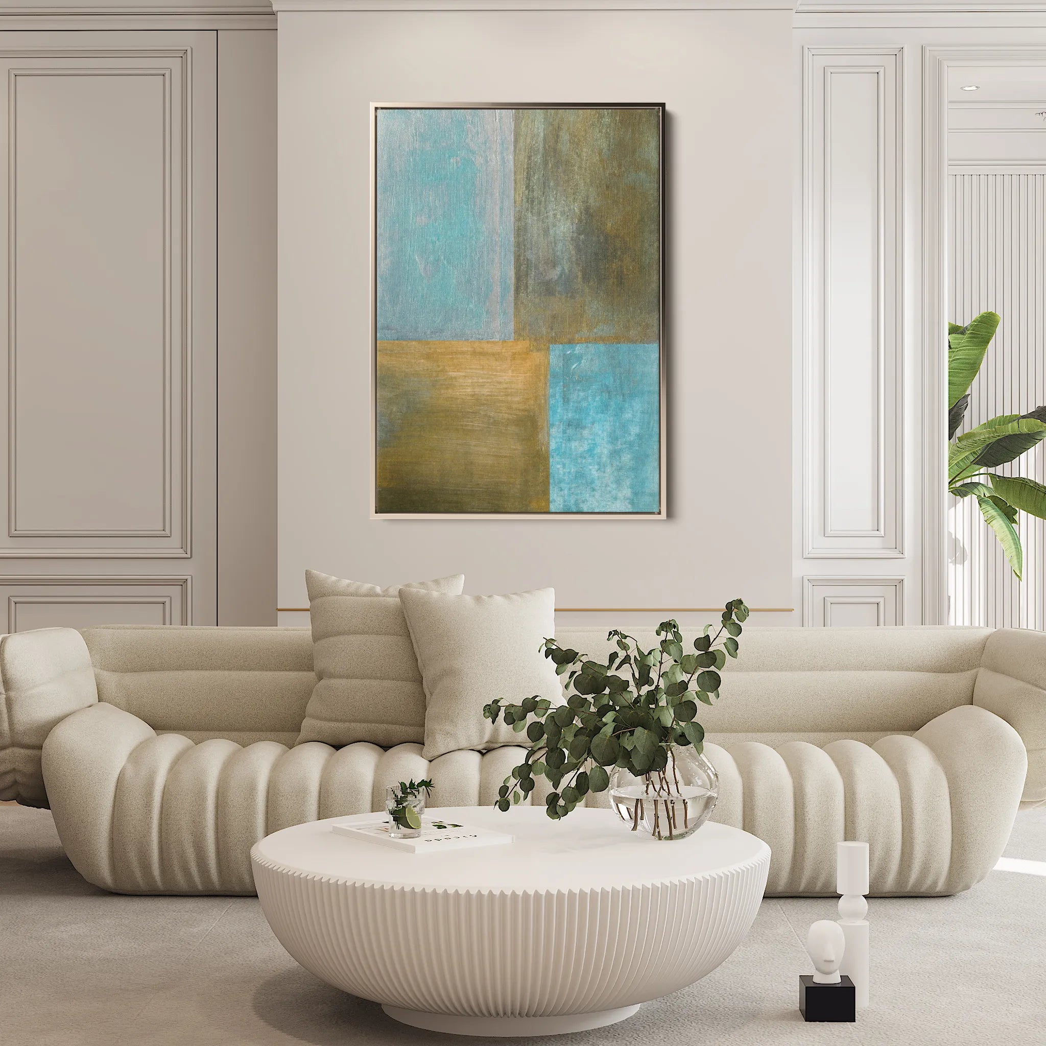 Abstract 230 Canvas Art 18" x 24" / 45 x 60 cm / Black