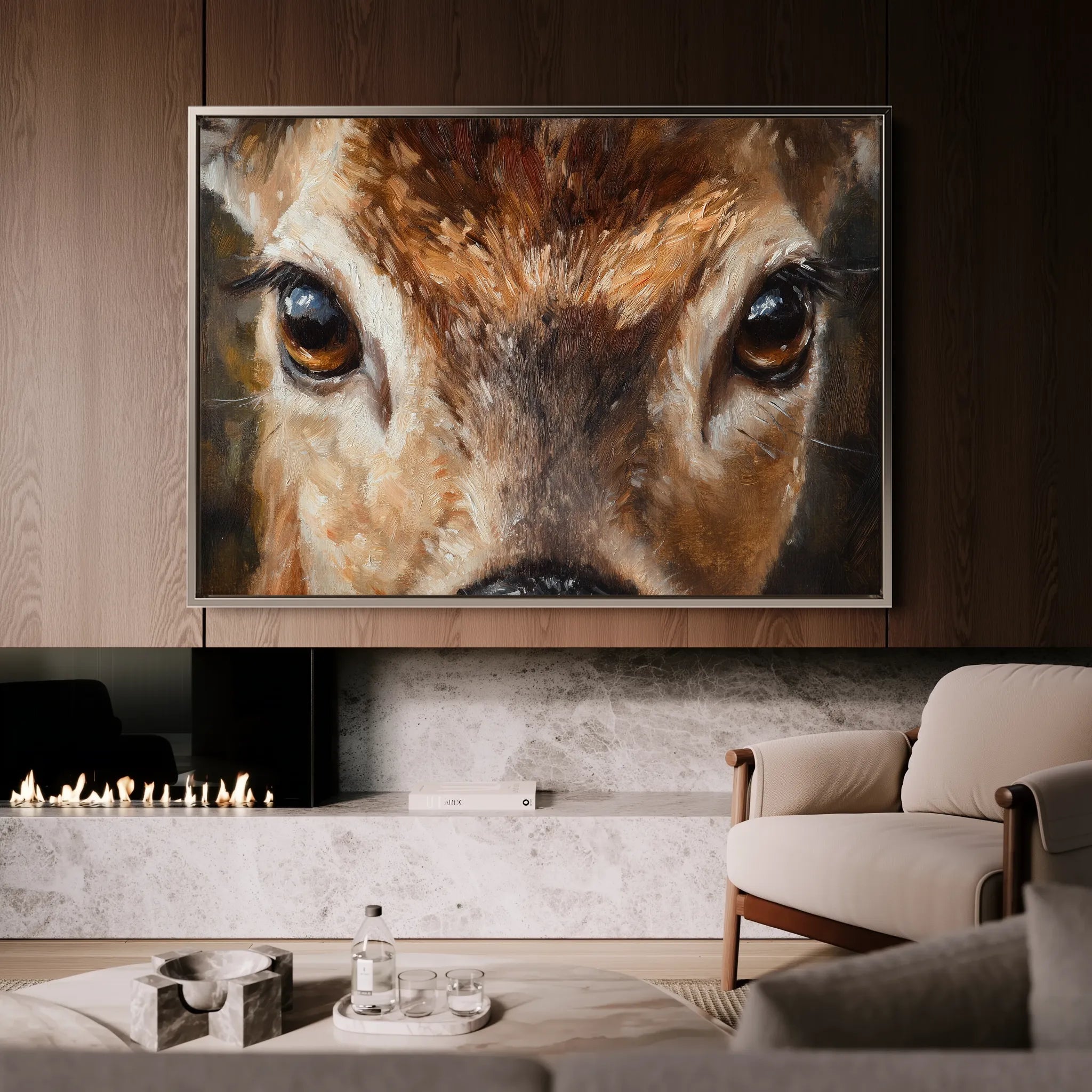 Animals 230 Canvas Art 18" x 24" / 45 x 60 cm / Black