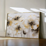 Floral 230 Canvas Art 18" x 24" / 45 x 60 cm / Black