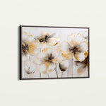 Floral 230 Canvas Art 18" x 24" / 45 x 60 cm / Black