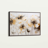 Floral 230 Canvas Art 18" x 24" / 45 x 60 cm / Black