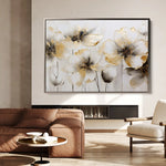 Floral 230 Canvas Art 60 x 40 cm / Black