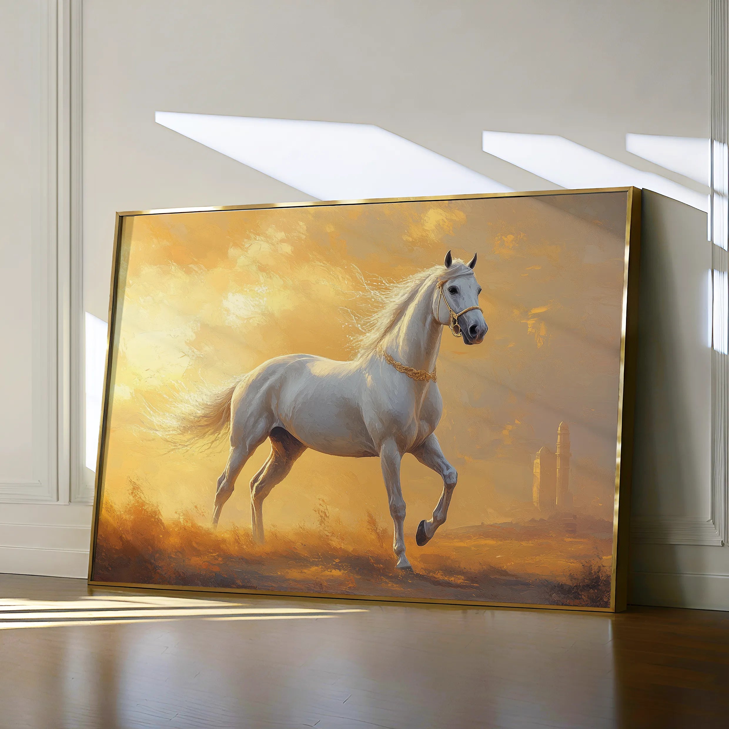 Horses 230 Canvas Art 18" x 24" / 45 x 60 cm / Black