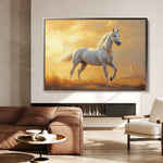 Horses 230 Canvas Art 18" x 24" / 45 x 60 cm / Black