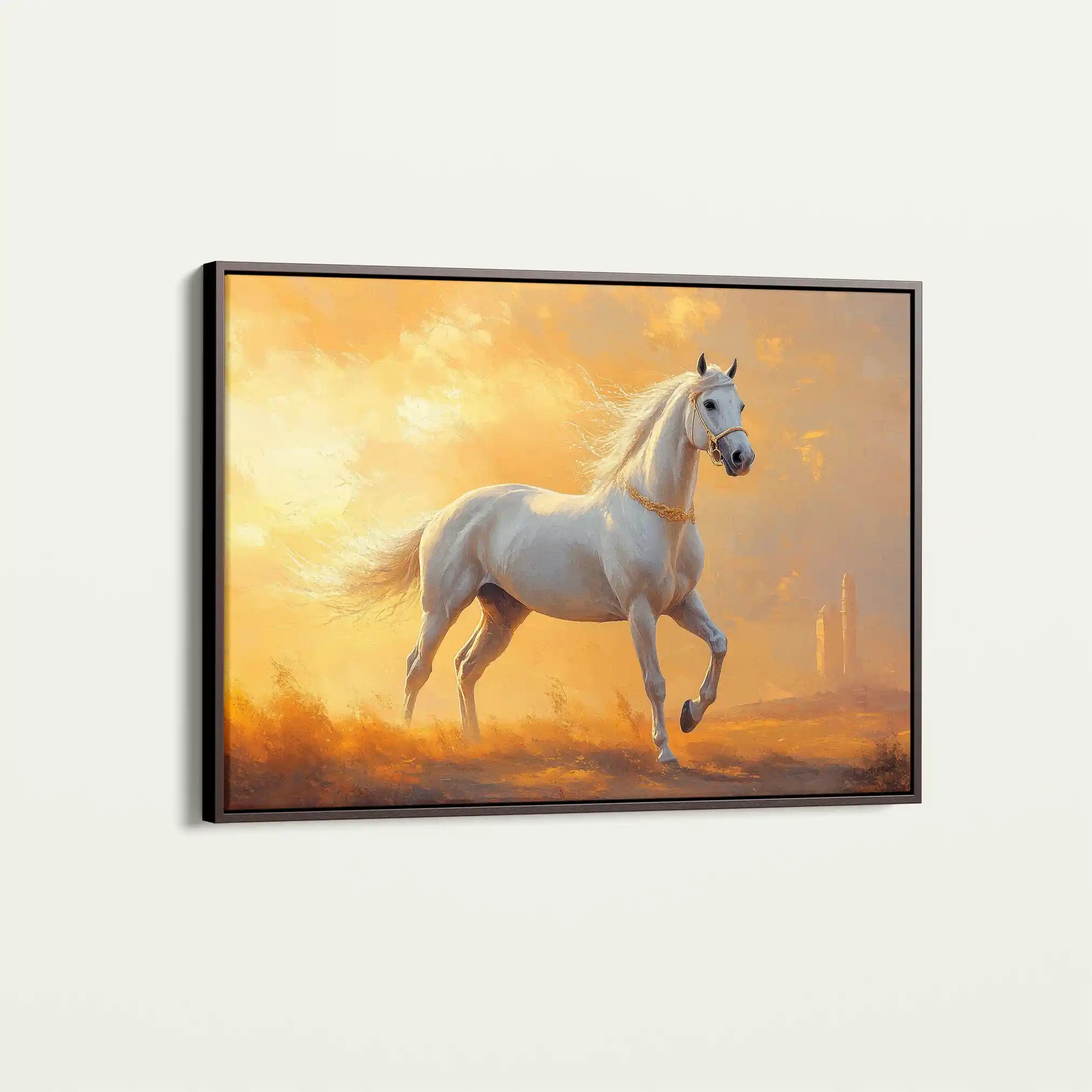 Horses 230 Canvas Art 60 x 40 cm / Black