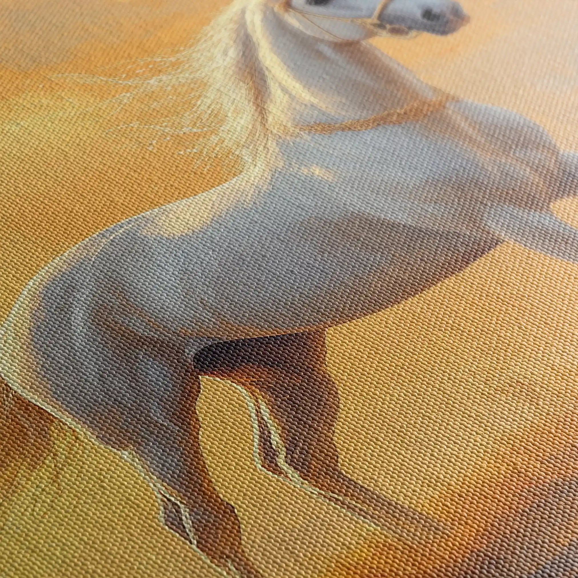 Horses 230 Canvas Art 60 x 40 cm / Black