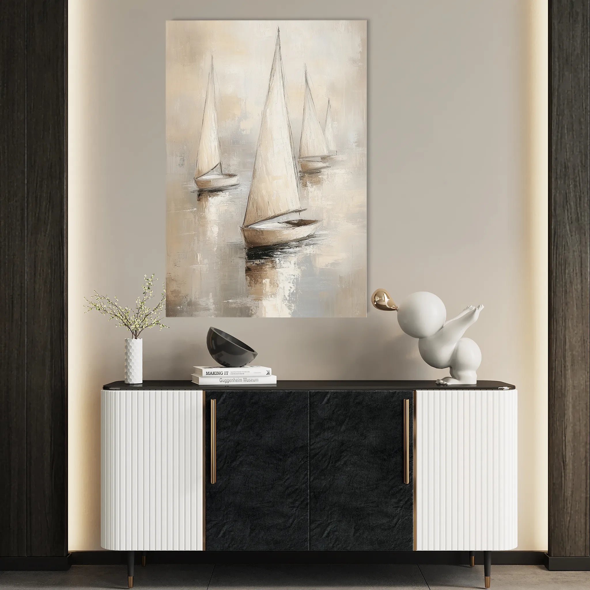Landscape 230 Canvas Art 18" x 24" / 45 x 60 cm / Black