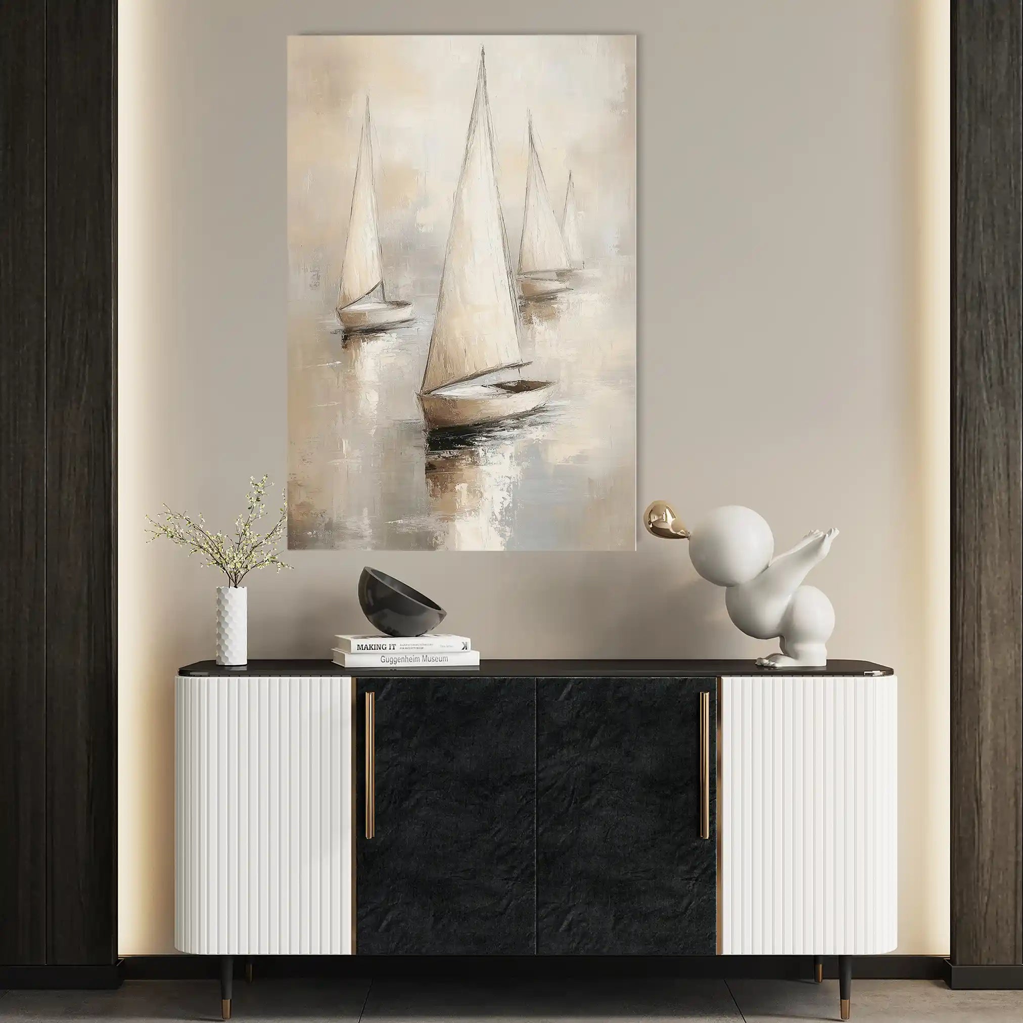 Landscape 230 Canvas Art 60 x 40 cm / Black