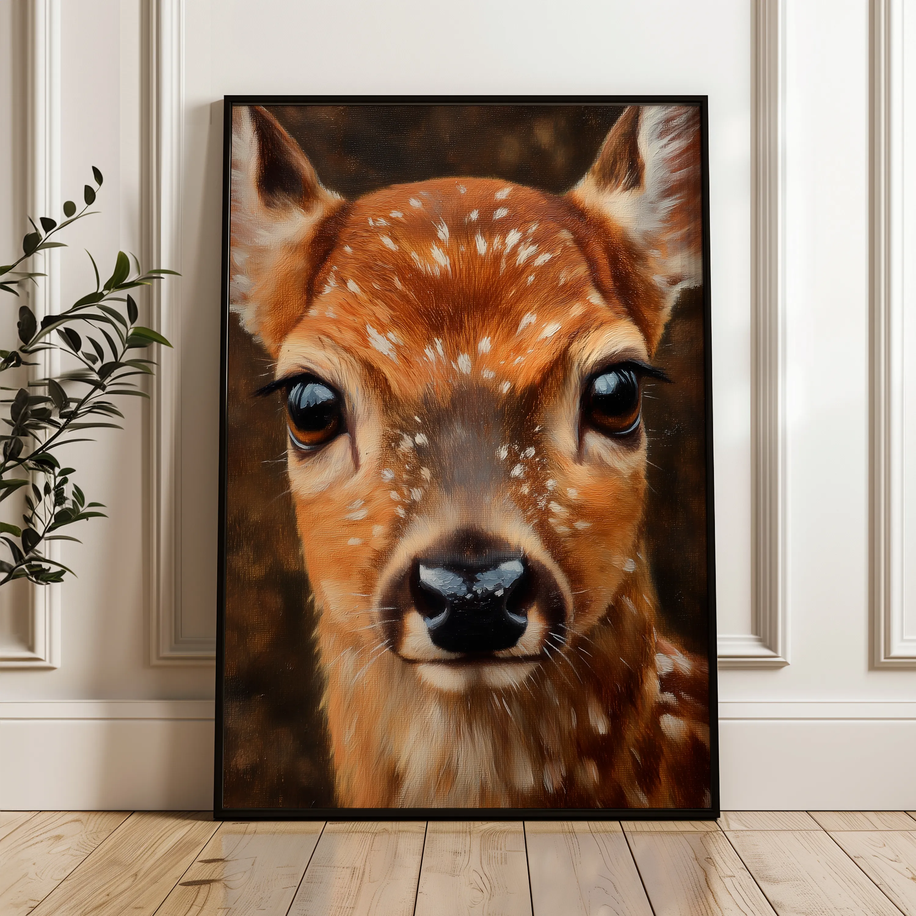 Animals 231 Canvas Art 18" x 24" / 45 x 60 cm / Black