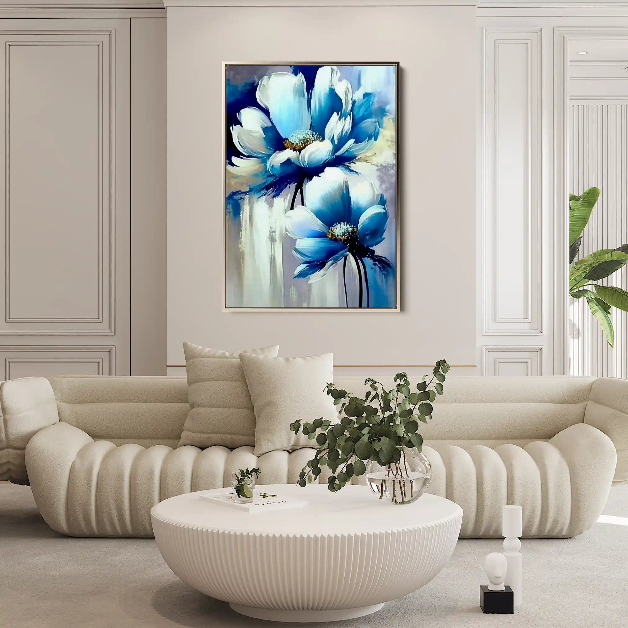 Floral 231 Canvas Art 60 x 40 cm / Black