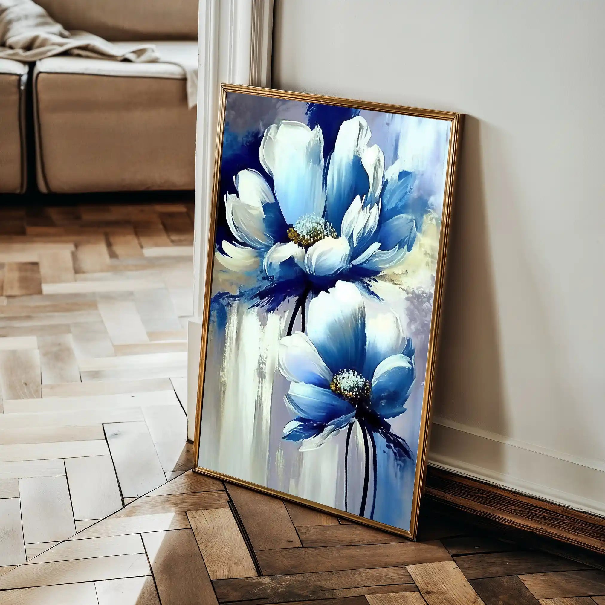 Floral 231 Canvas Art 60 x 40 cm / Black