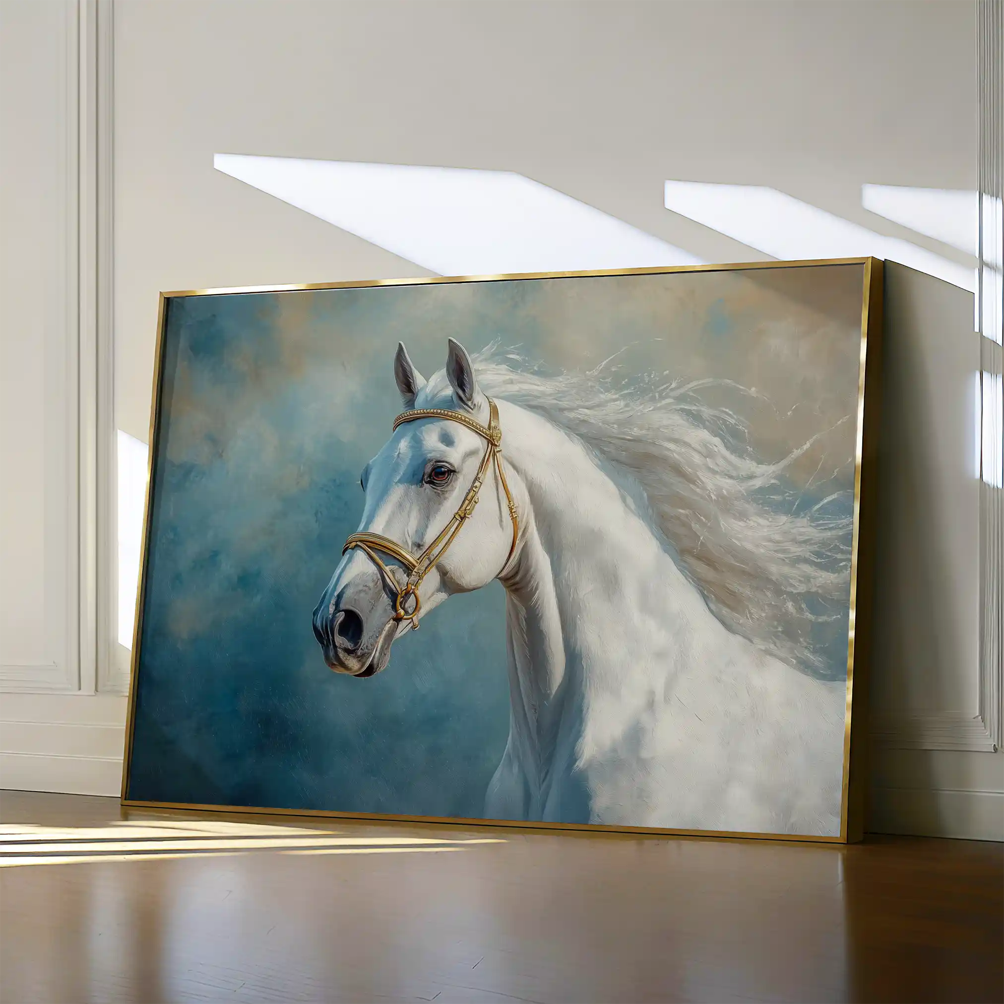 Horses 231 Canvas Art 60 x 40 cm / Black