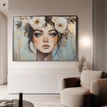 Portrait 231 Canvas Art 18" x 24" / 45 x 60 cm / Black