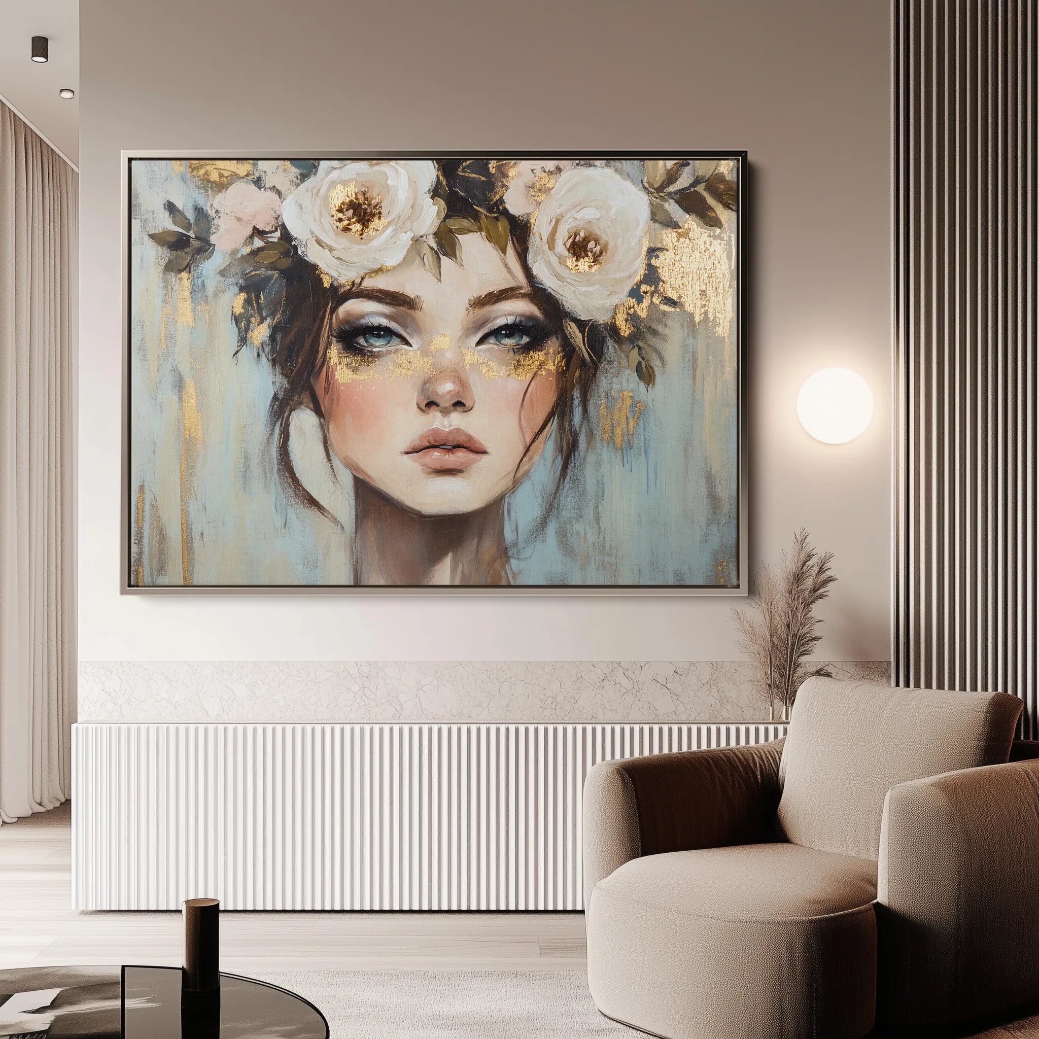 Portrait 231 Canvas Art 18" x 24" / 45 x 60 cm / Black