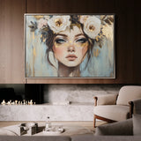 Portrait 231 Canvas Art 18" x 24" / 45 x 60 cm / Black