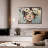 Portrait 231 Canvas Art 18" x 24" / 45 x 60 cm / Black