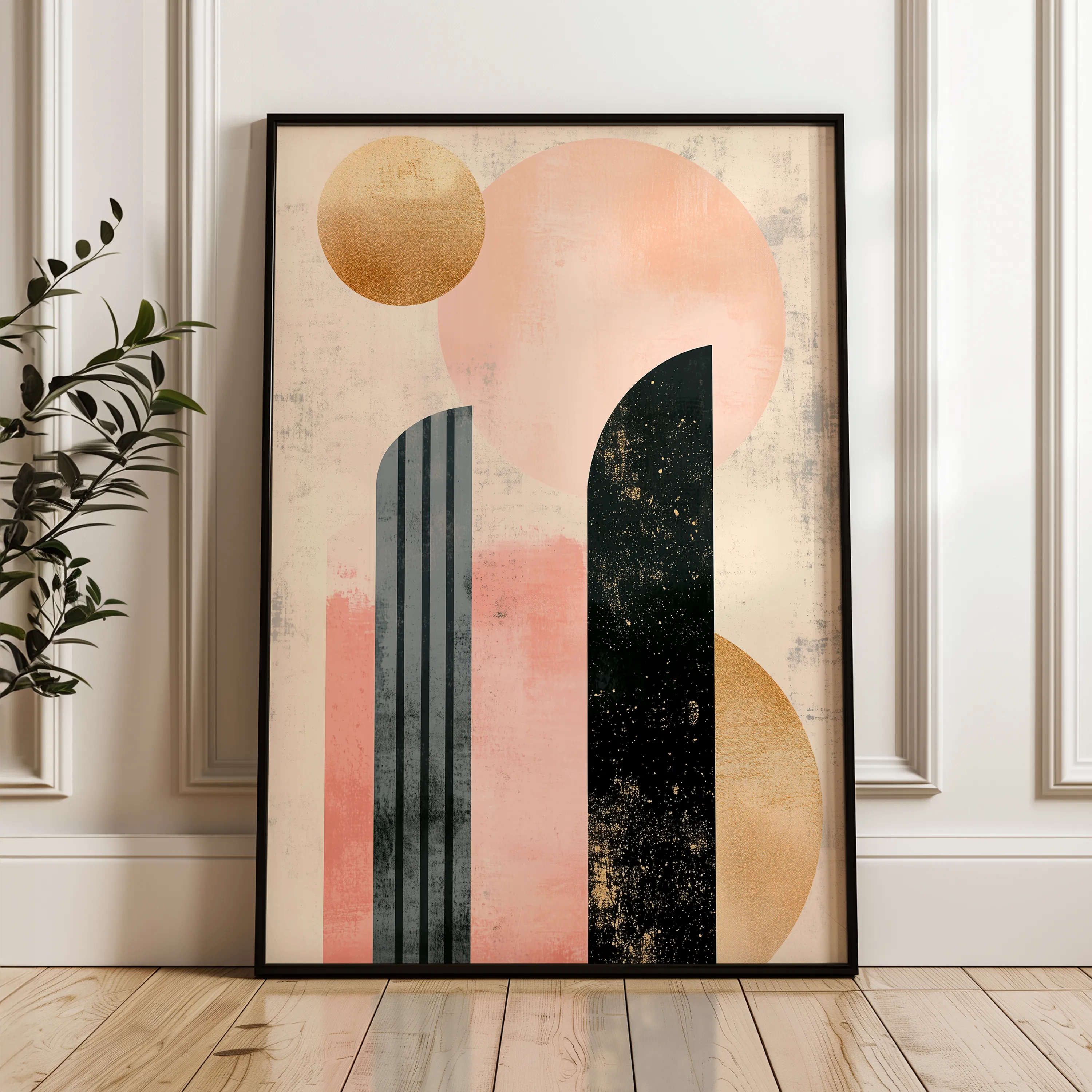 Boho 232 Canvas Art 18" x 24" / 45 x 60 cm / Black