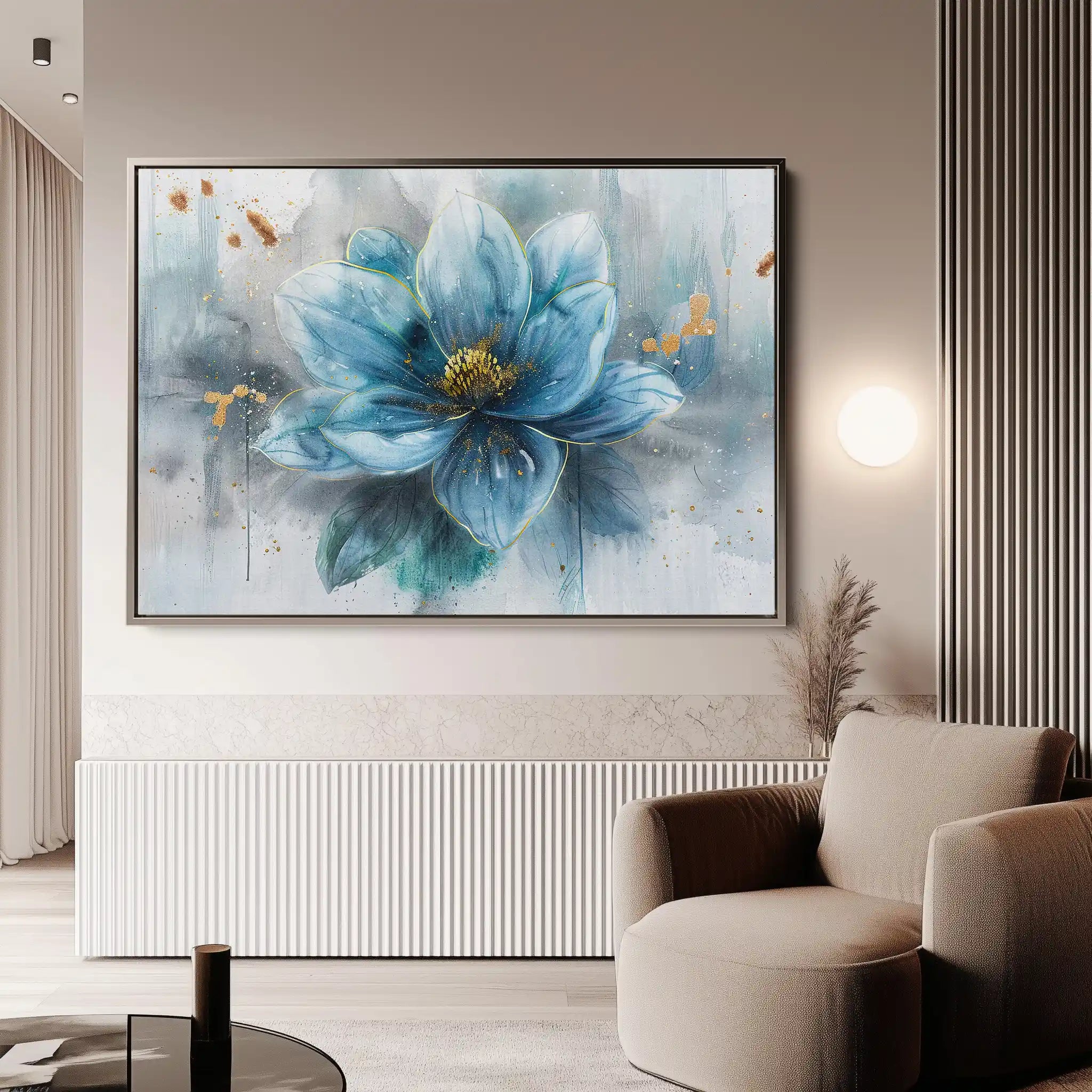 Floral 232 Canvas Art 60 x 40 cm / Black