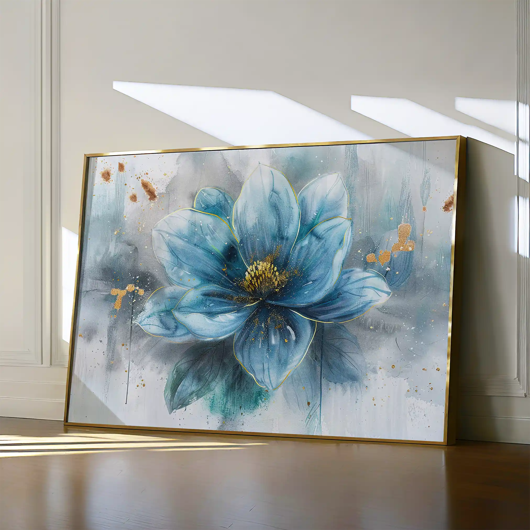 Floral 232 Canvas Art 60 x 40 cm / Black