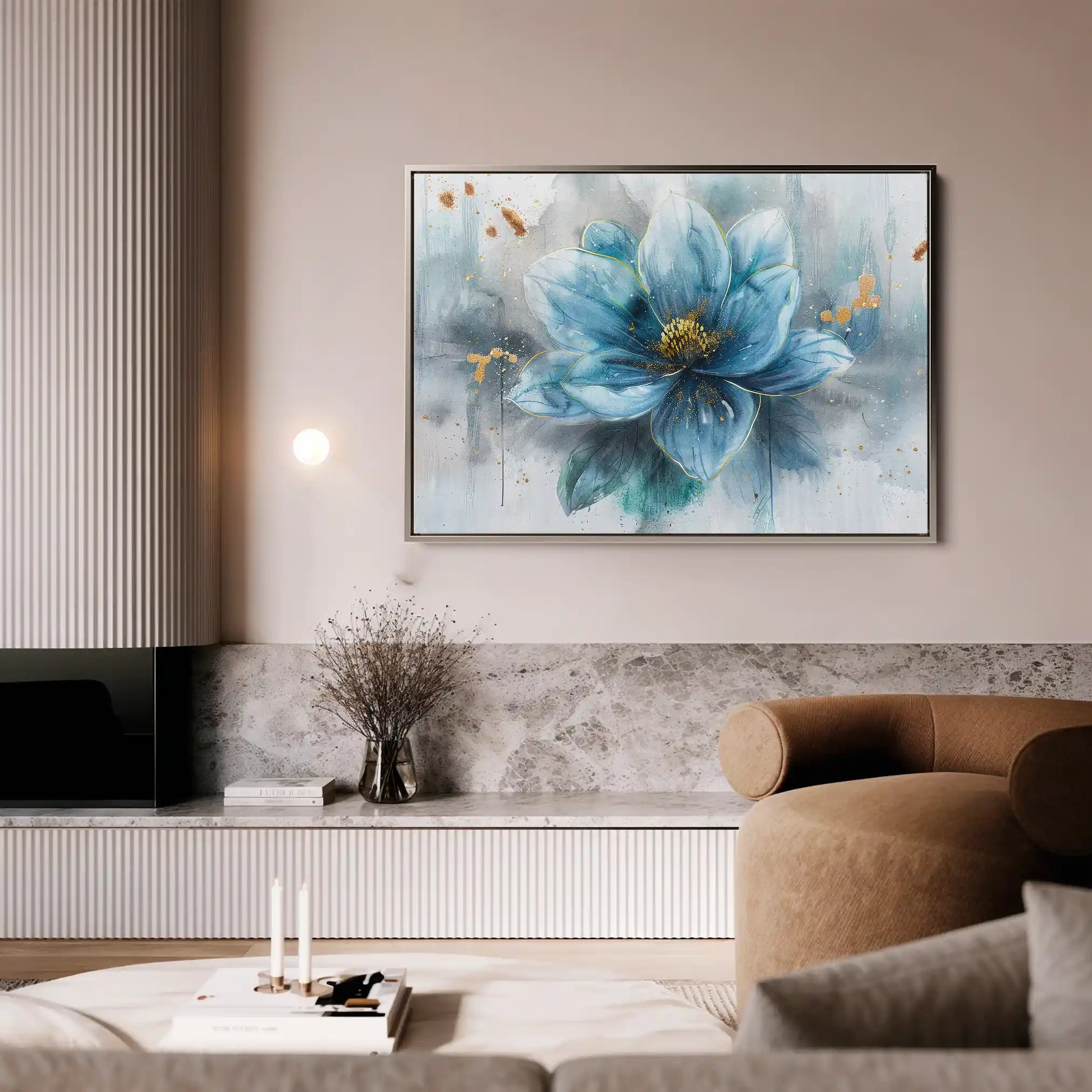Floral 232 Canvas Art 60 x 40 cm / Black