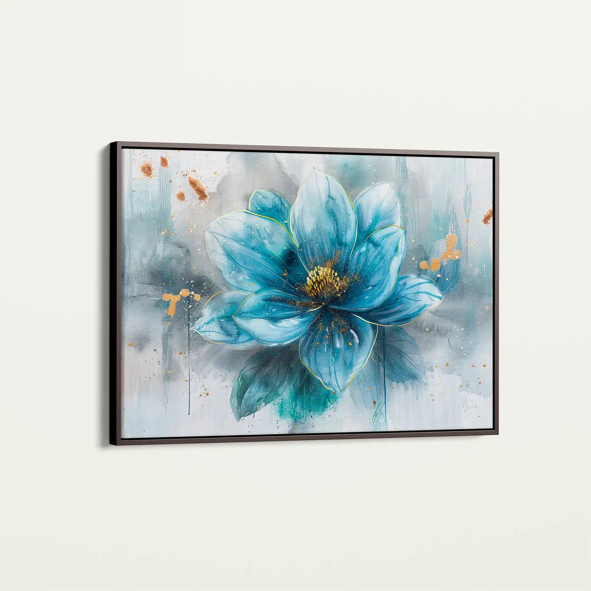 Floral 232 Canvas Art 60 x 40 cm / Black