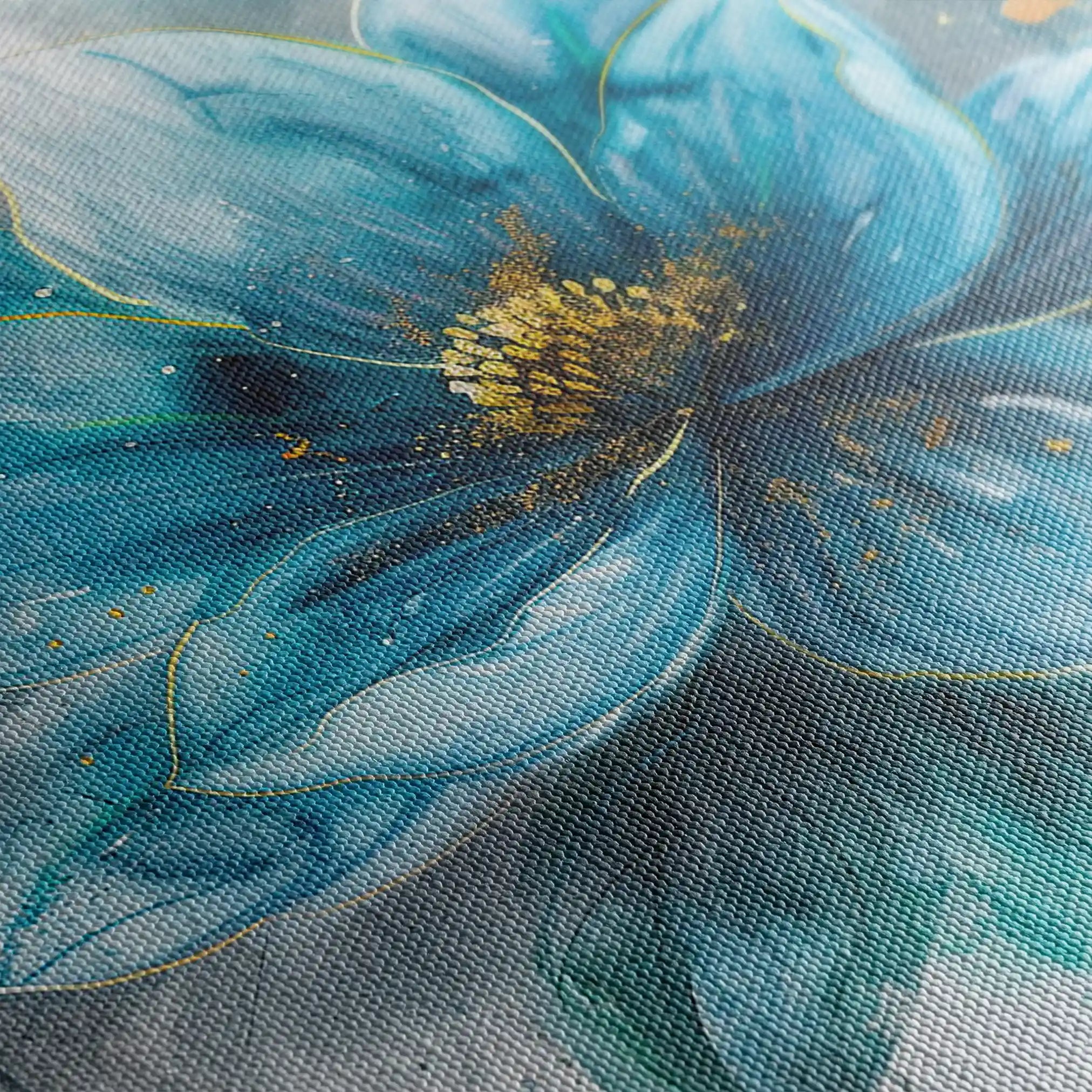 Floral 232 Canvas Art 60 x 40 cm / Black
