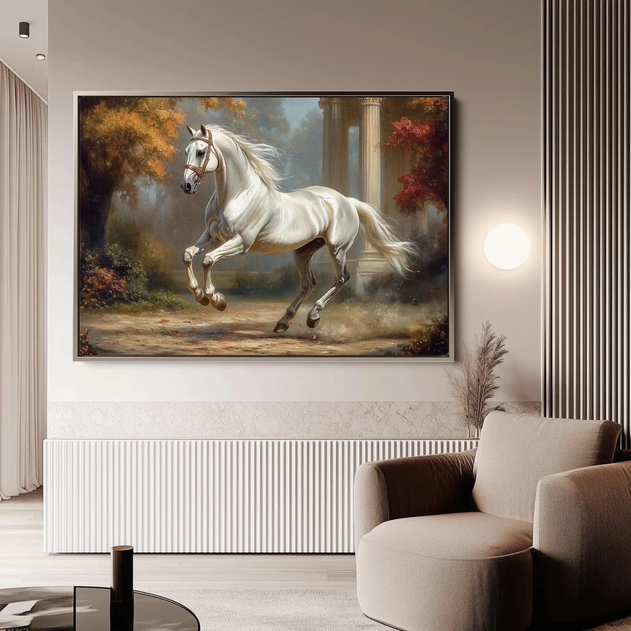 Horses 232 Canvas Art 60 x 40 cm / Black