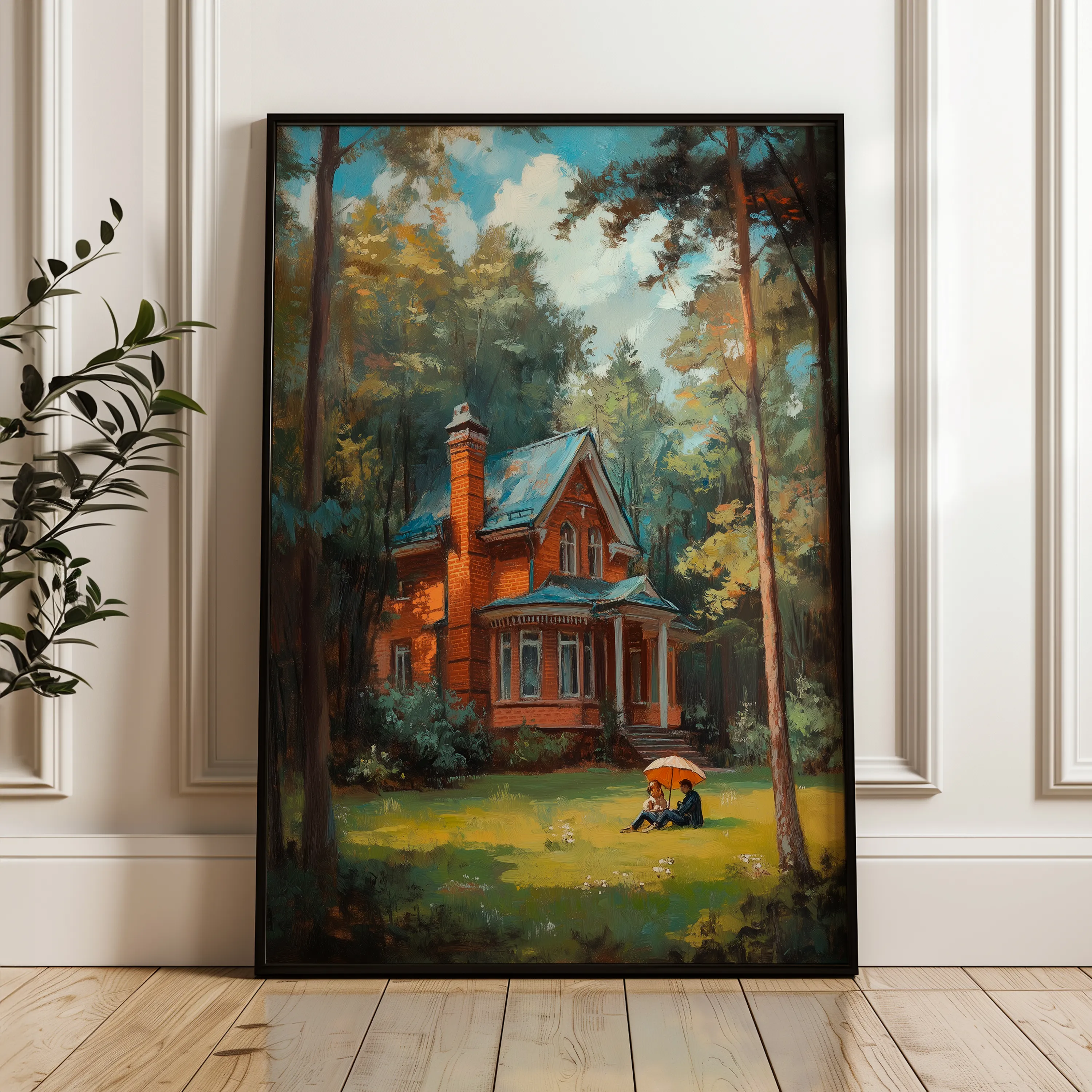Landscape 232 Canvas Art 18" x 24" / 45 x 60 cm / Black