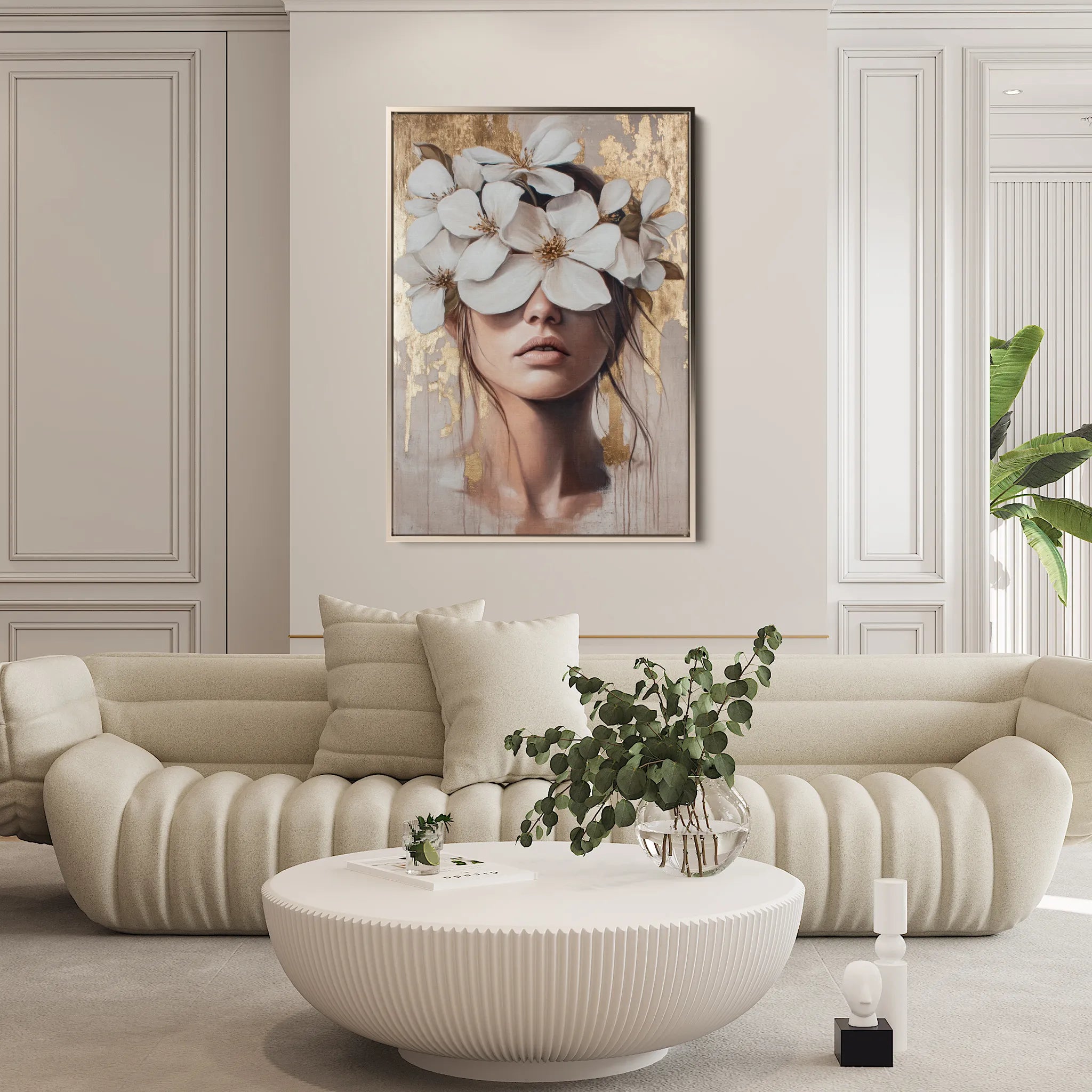 Portrait 232 Canvas Art 18" x 24" / 45 x 60 cm / Black