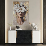 Portrait 232 Canvas Art 18" x 24" / 45 x 60 cm / Black