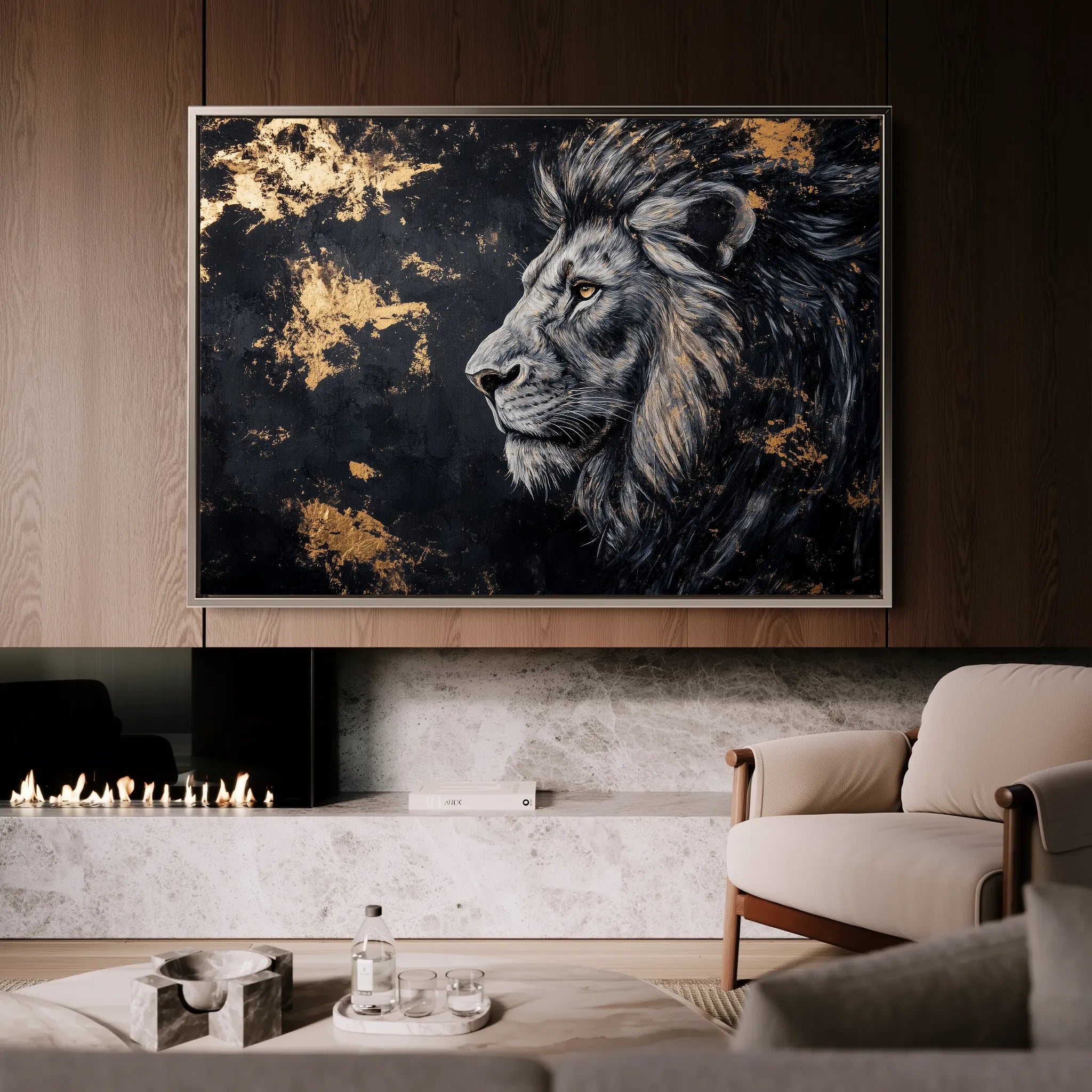 Animals 233 Canvas Art 18" x 24" / 45 x 60 cm / Black