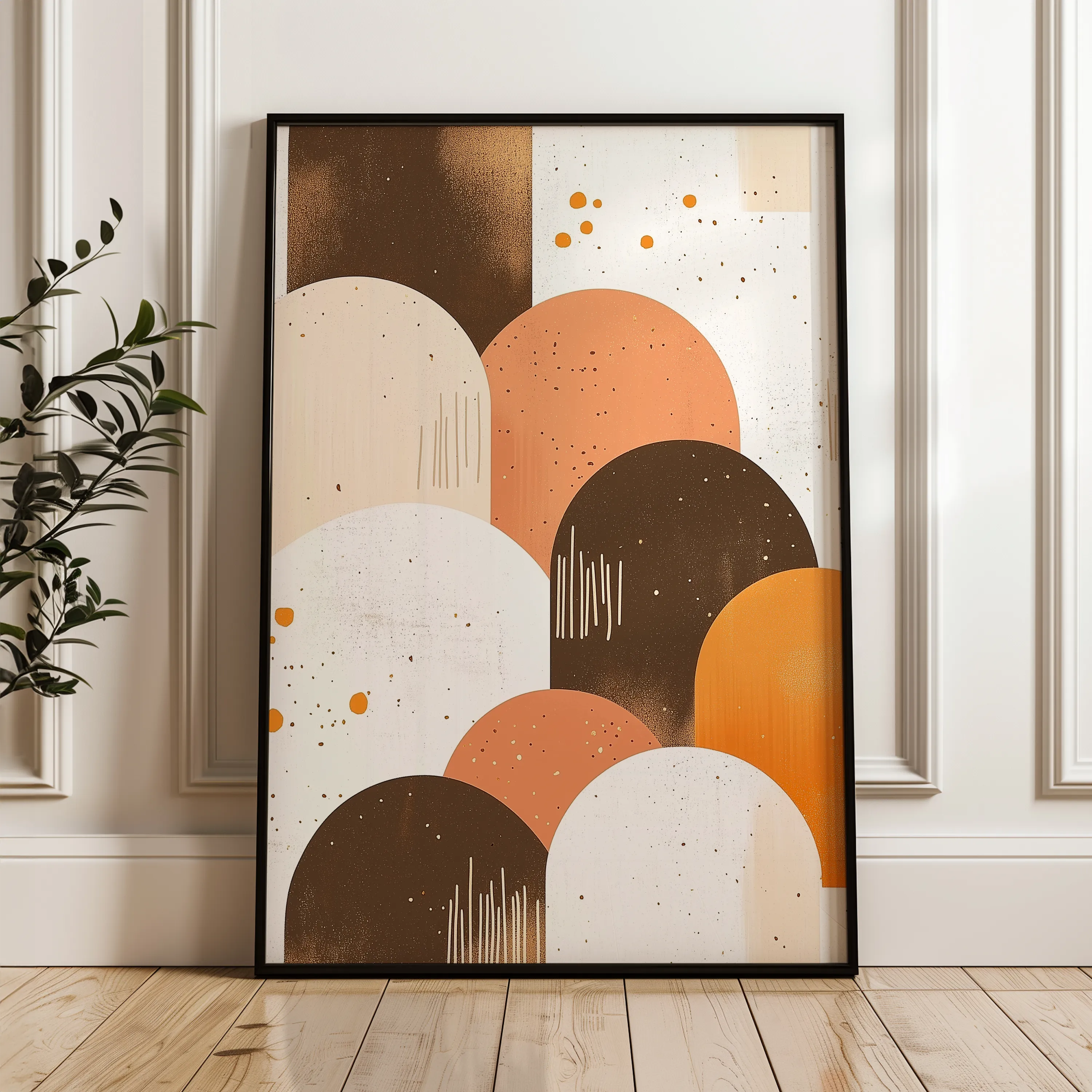 Boho 233 Canvas Art 18" x 24" / 45 x 60 cm / Black